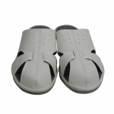 Unisex PU_Leather Anti Slip Antistatic Safety Slippers